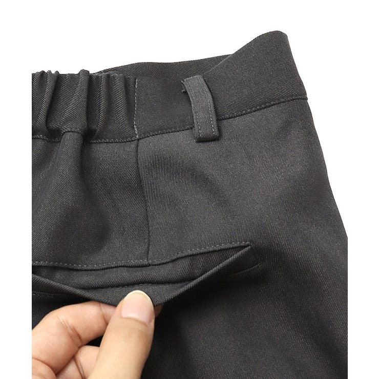 センタープレスタックワイドパンツ