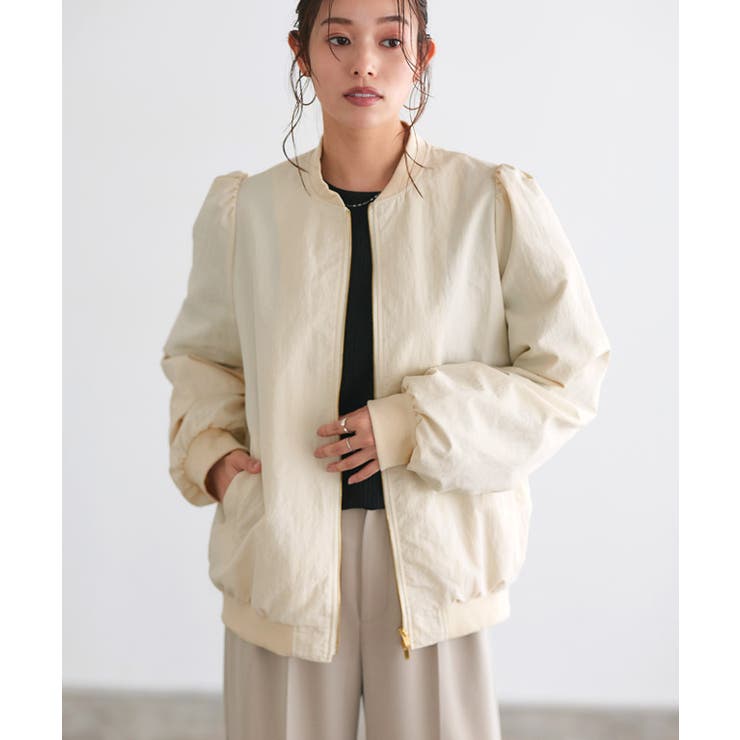 アイボリー | パフスリーブMA 1ブルゾン MA | Pierrot