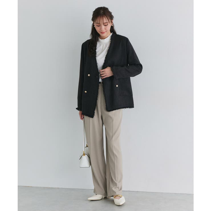 ノーカラーフリンジツイードジャケット ジャケット ツイード | Pierrot | 詳細画像29 