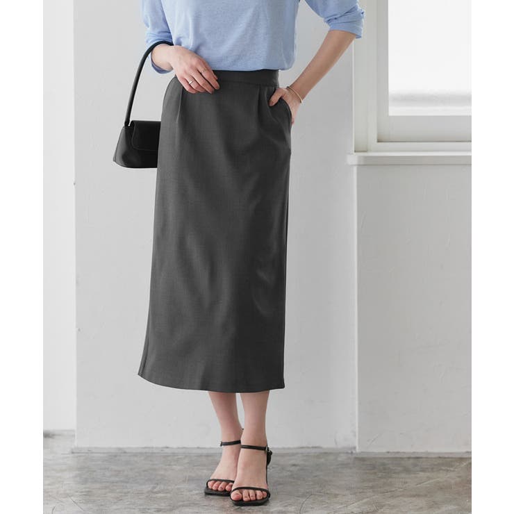 チャコール | 接触冷感リネンライクスカート スカート 接触冷感 | Pierrot
