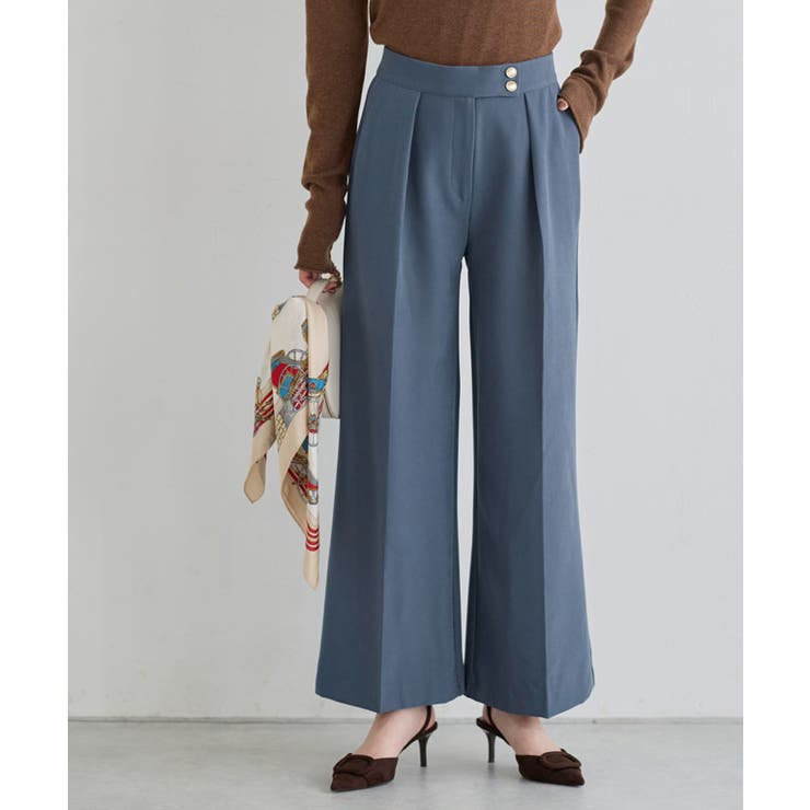 スモークブルー | ゴールドボタンパンツ パンツ ゴールドボタン | Pierrot