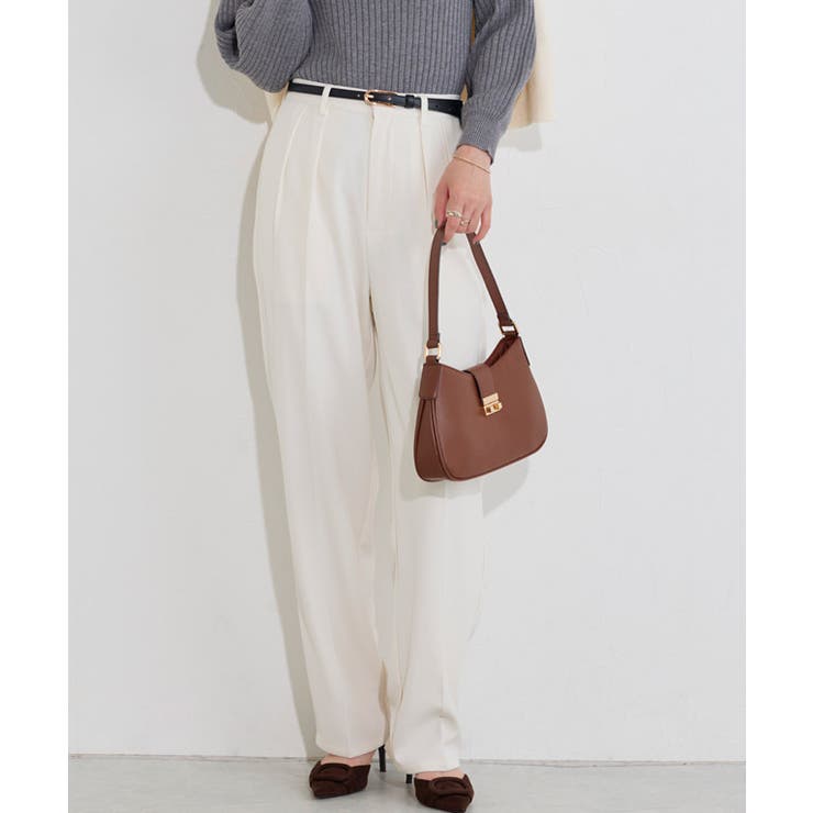 オフホワイト | センタープレスタックテーパードパンツ パンツ テーパードパンツ | Pierrot