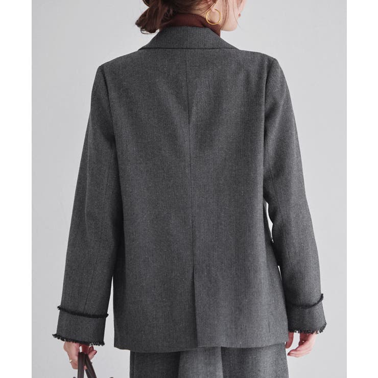 選べる柄テーラードジャケット テーラードジャケット ヘリンボーン | Pierrot | 詳細画像7 