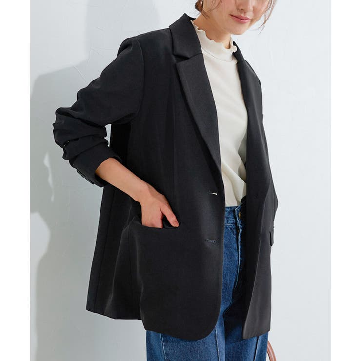 ブラック | テーラードシングルジャケット ジャケット テーラード | Pierrot