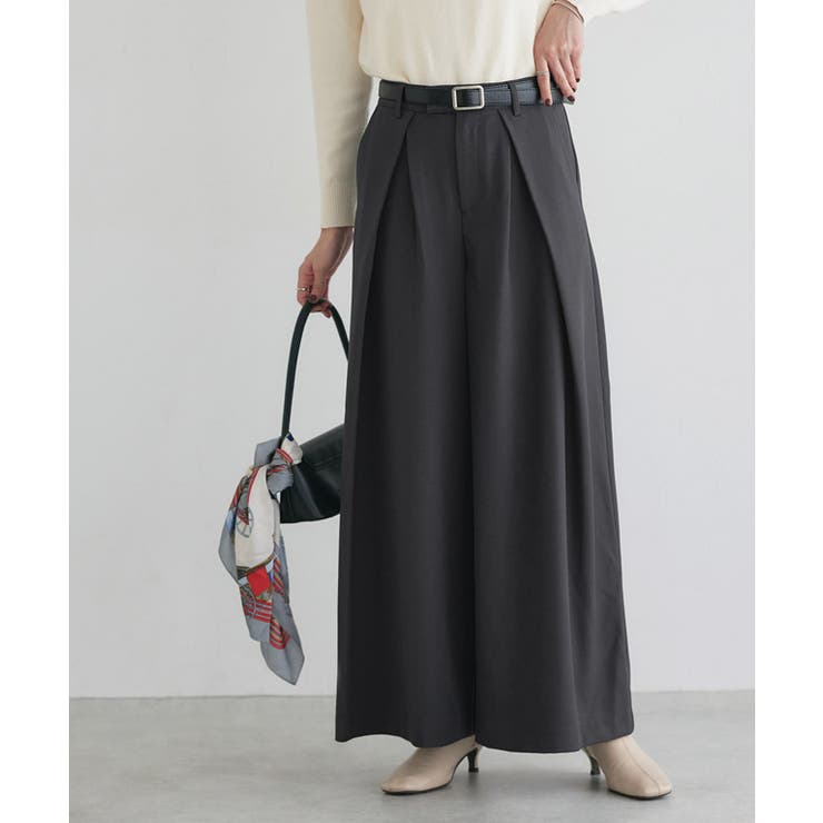 インタックワイドパンツ ワイドパンツ 縦ライン | Pierrot | 詳細画像18 