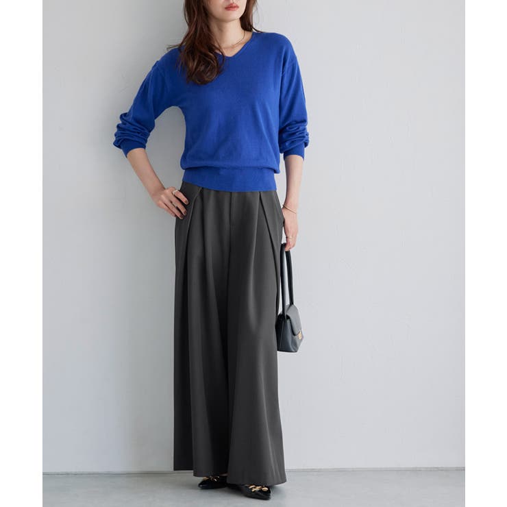 インタックワイドパンツ ワイドパンツ 縦ライン | Pierrot | 詳細画像21 