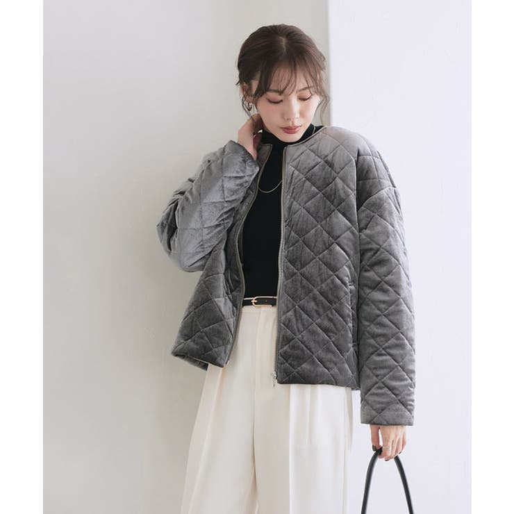 ベロアキルティングブルゾン ブルゾン ベロア | Pierrot | 詳細画像16 