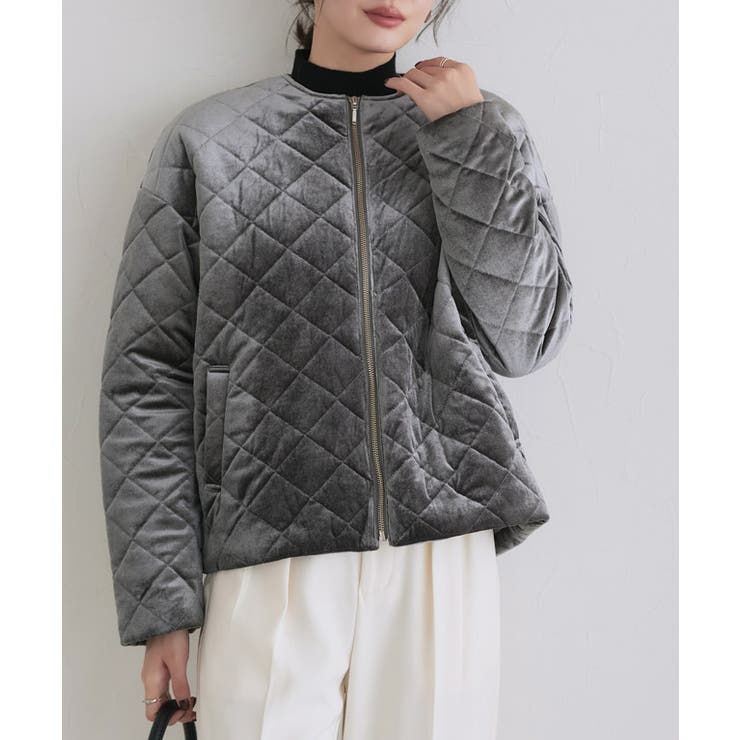 ベロアキルティングブルゾン ブルゾン ベロア | Pierrot | 詳細画像21 