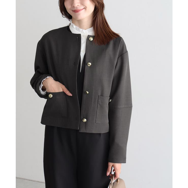 ゴールドボタンノーカラージャケット ジャケット ゴールド | Pierrot | 詳細画像31 