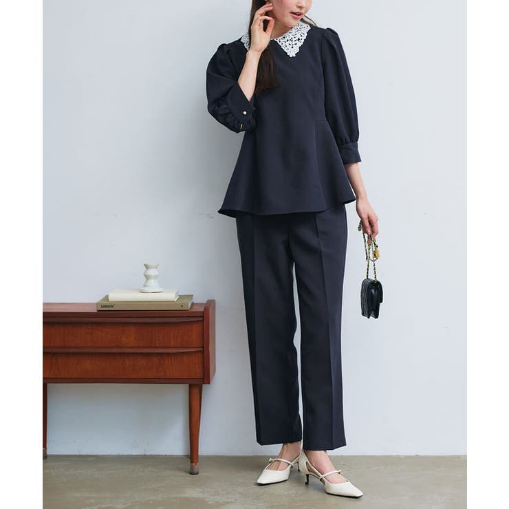 2WAY選べる襟ペプラムセットアップ セットアップ 2WAY | Pierrot | 詳細画像34 