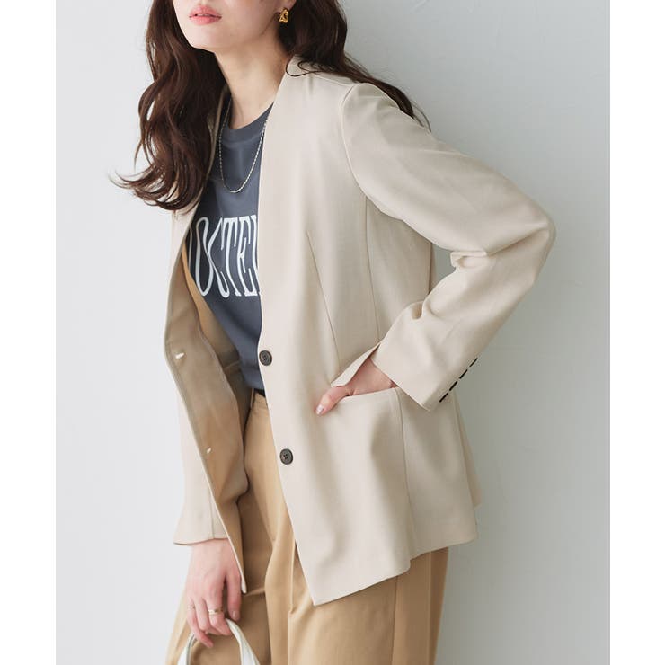 選べる接触冷感リネンライクジャケット テーラード きちんと感 | Pierrot | 詳細画像32 