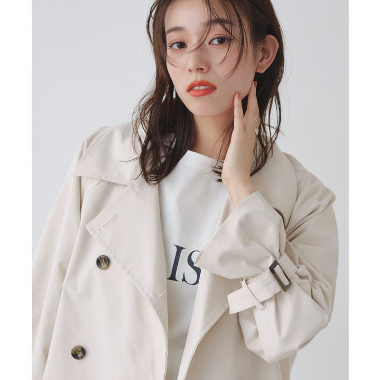 reomi様キャンディスリーブショートトレンチコート キャンディースリーブショートトレンチコート ／ candy sleeve