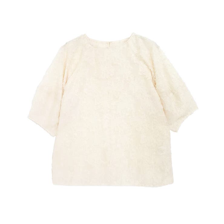 オフホワイト | NHK「あさイチ」紹介 フリンジフラワージャカードトップス ジャカード | Pierrot