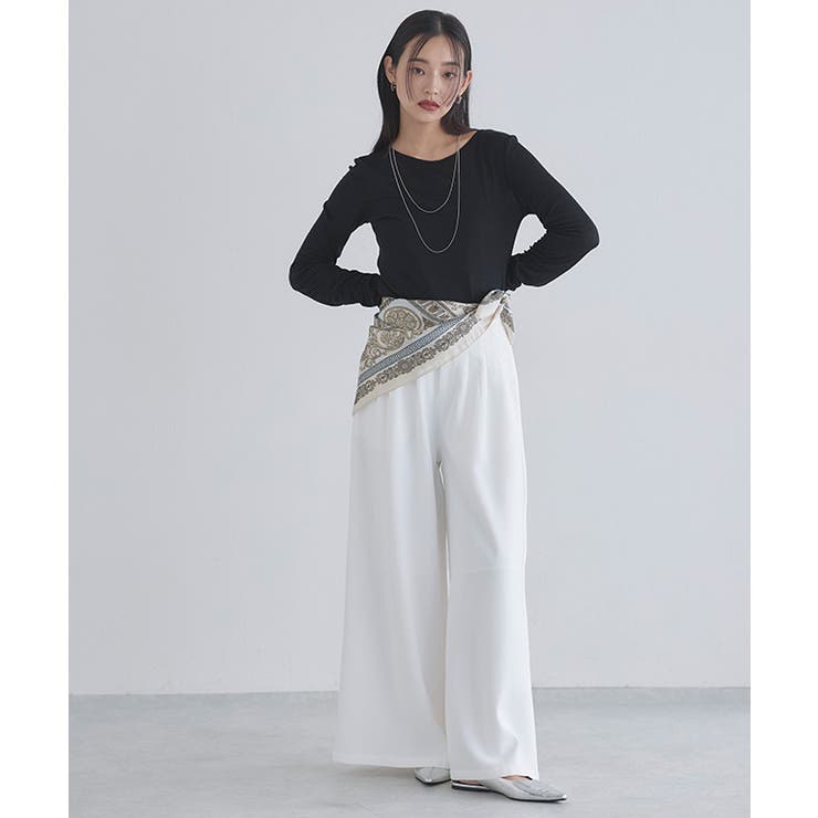 [ECLAM] 袖シャーリングシアーカットソー カットソー | Pierrot | 詳細画像15 