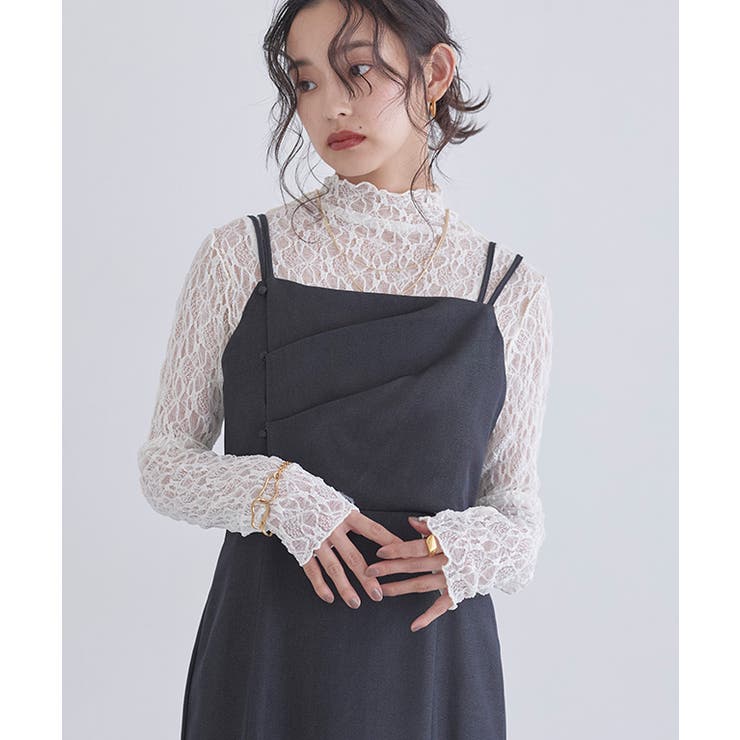 ストレッチレースロンT Tシャツ ストレッチ素材 | Pierrot | 詳細画像13 