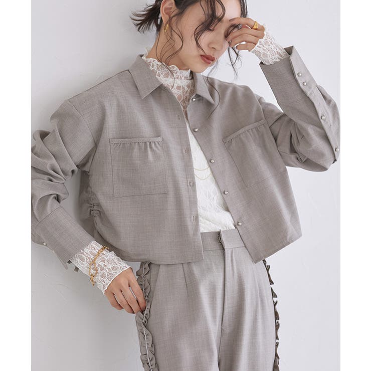 ストレッチレースロンT Tシャツ ストレッチ素材 | Pierrot | 詳細画像16 