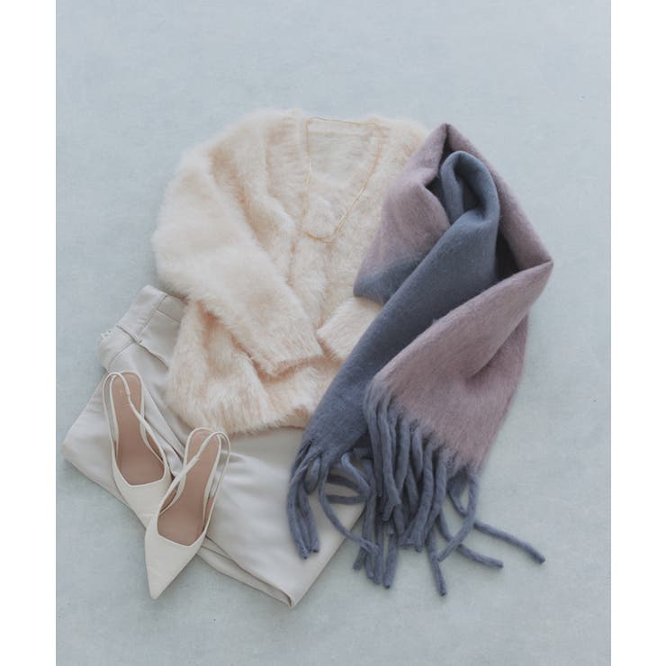 [ECLAM] バイカラーメランジマフラー マフラー | Pierrot | 詳細画像3 