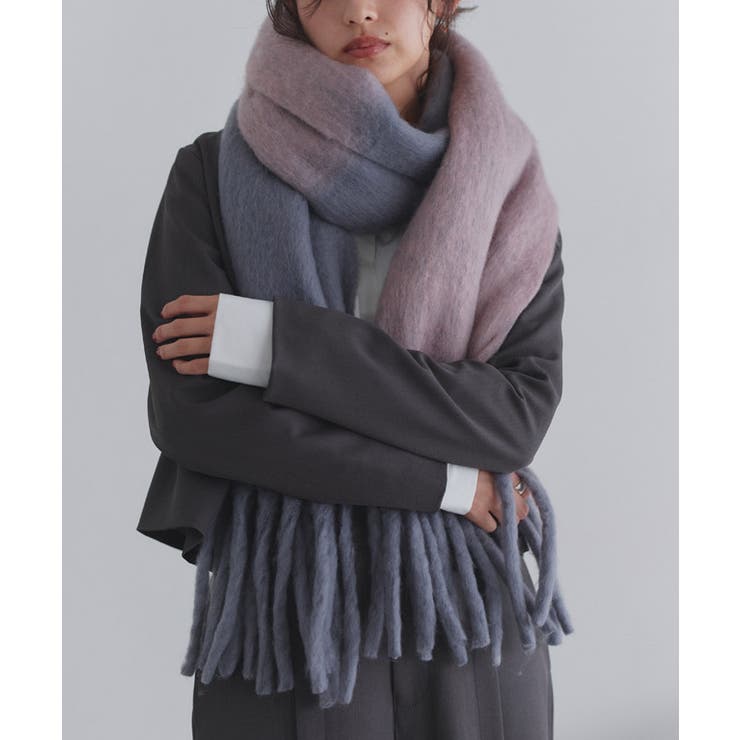 [ECLAM] バイカラーメランジマフラー マフラー | Pierrot | 詳細画像11 