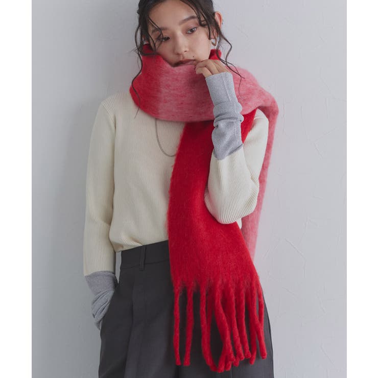 [ECLAM] バイカラーメランジマフラー マフラー | Pierrot | 詳細画像15 