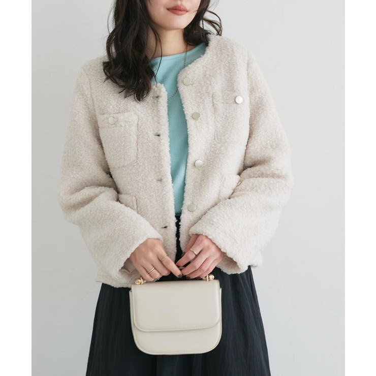 アイボリー | ラメ入りゴールドボタンジャケット ジャケット ゴールドボタン | Pierrot