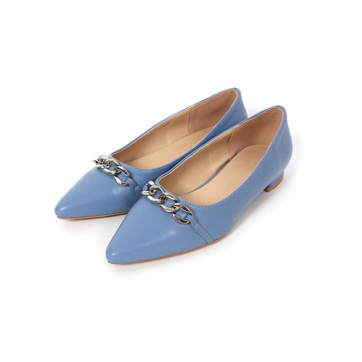 ブルー | チェーンビット付きフラットシューズ シューズ フラット | Pierrot