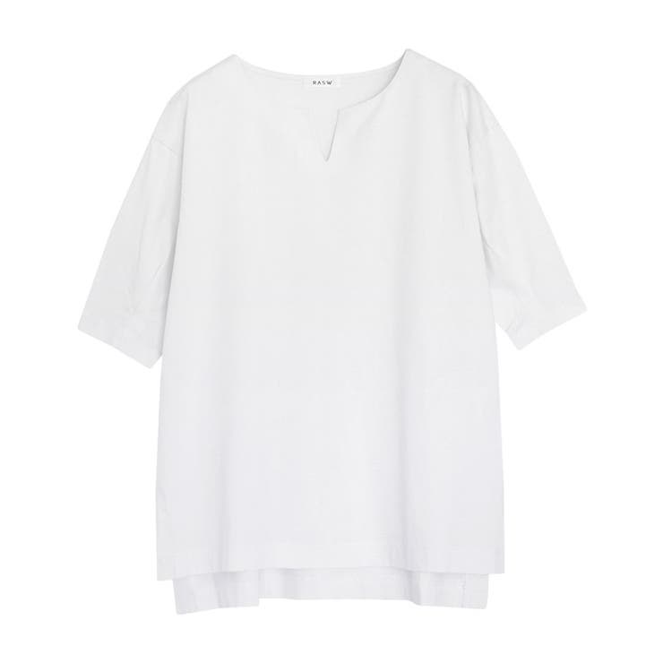 オフホワイト | バイオシルケットキーネックTシャツ Tシャツ キーネック | Pierrot