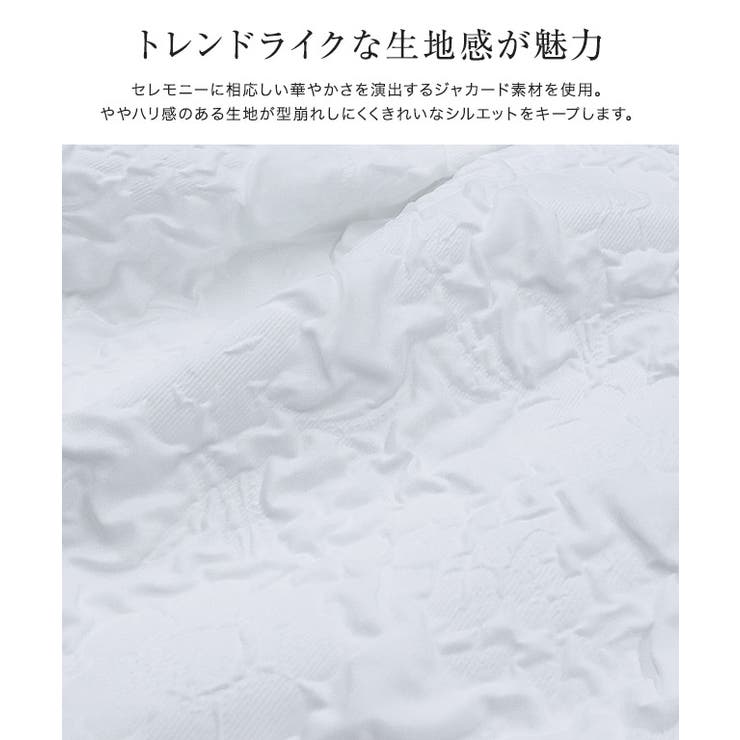 フラワーレース付きジャカードブラウス