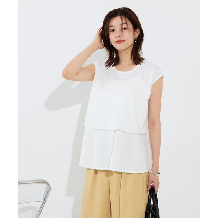 ひんやりシルキーティアードフリルカットソー カットソー 接触冷感 | Pierrot | 詳細画像20 