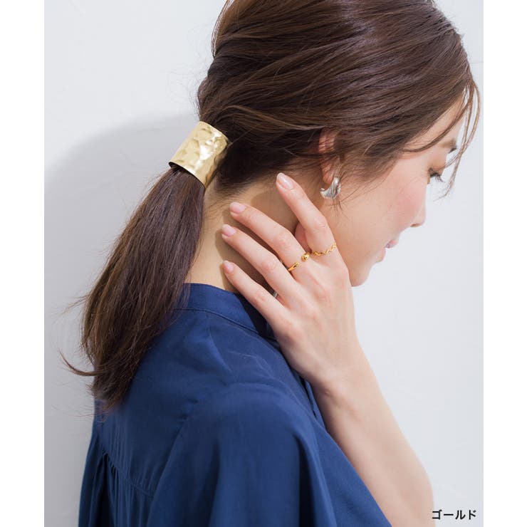 ヘアゴム付きヘアーカフ ヘアゴム ヘアカフ[品番：PRTW0003639