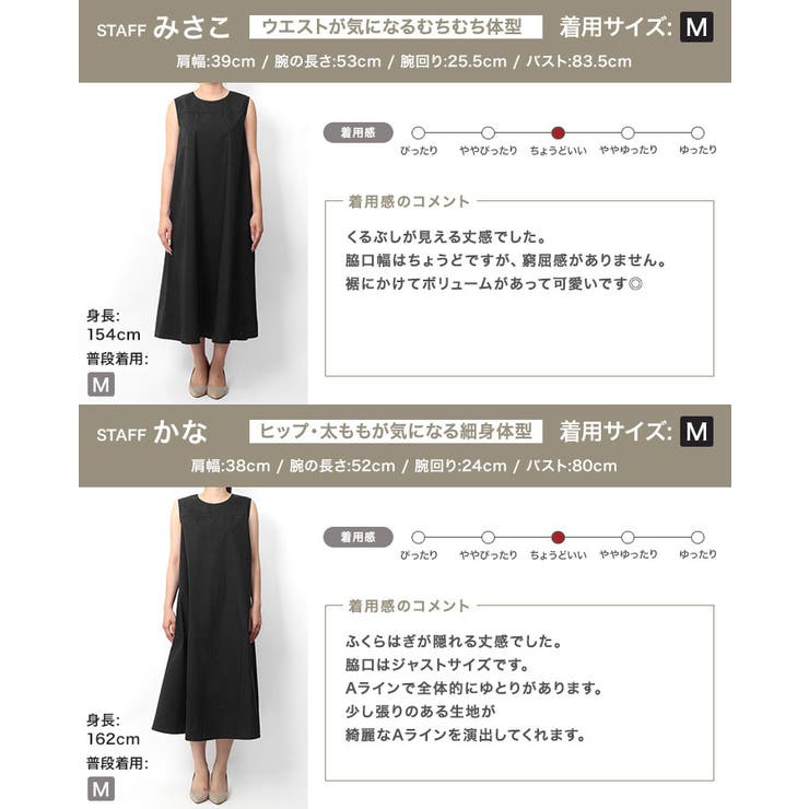 ノースリーブAラインワンピース綿100 コットン100 Aライン[品番