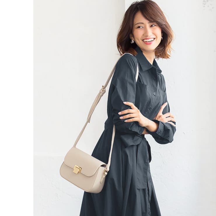 リボン付き タックシャツワンピースワンピース シャツワンピ