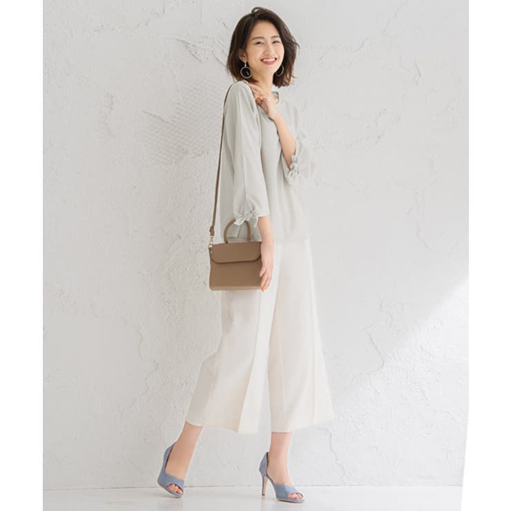 リボンスリーブTブラウスブラウス シャツ カットソー 7分袖 長袖 カットジョ | Pierrot | 詳細画像1 