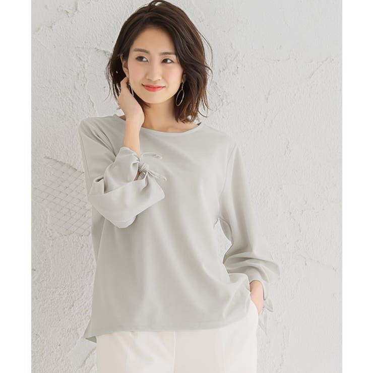 リボンスリーブTブラウスブラウス シャツ カットソー 7分袖 長袖 カットジョ | Pierrot | 詳細画像2 