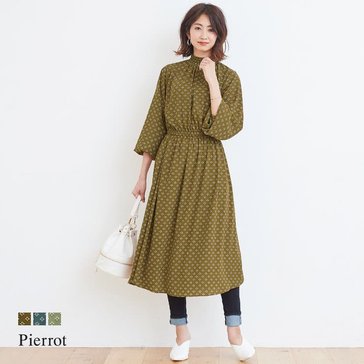 レトロ柄 ブラウジングワンピース総柄 シャーリング ワンピ ウエストゴム 膝下 品番 Prtw Pierrot ピエロ のレディースファッション通販 Shoplist ショップリスト レトロ柄 ブラウジングワンピース総柄 シャーリング ワンピ ウエストゴム 膝下 品番 Prtw Pierrot ピエロ のレディースファッション通販 Shoplist ショップリスト