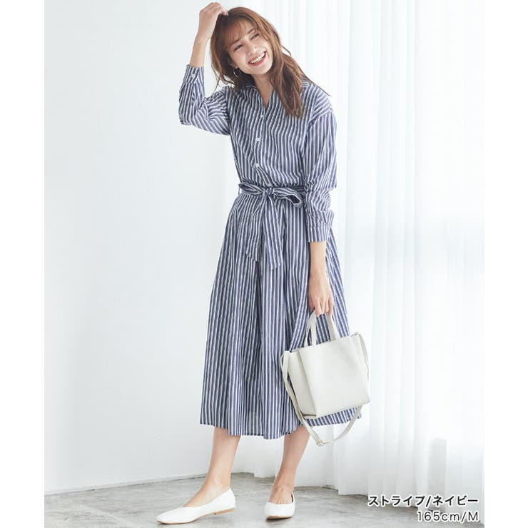 【新品未使用】テーラーメイド　ストライプシャツ　ネイビースカート　セットアップ AIR SWING SUITS BIZ Aラインスカート EAS