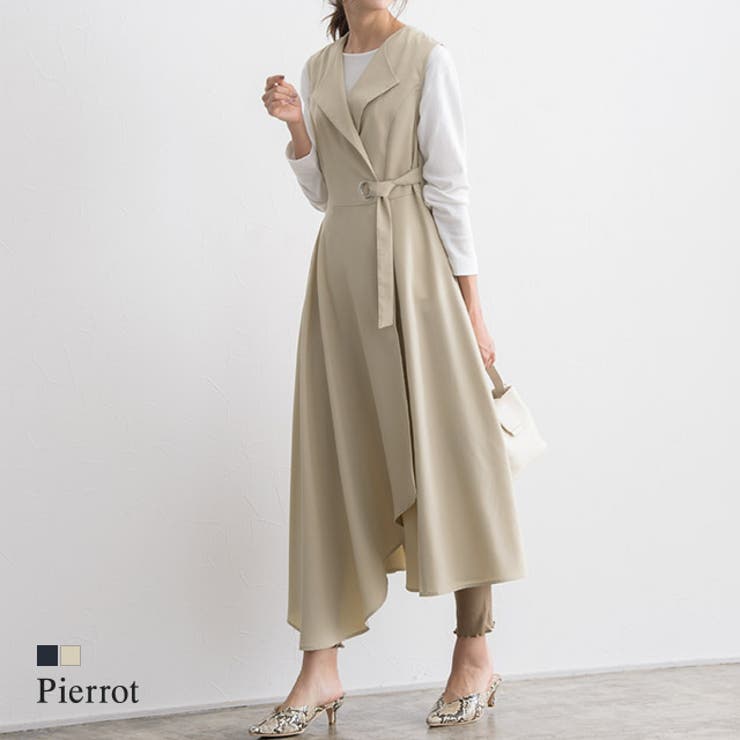 イレヘム ノースリーブ ワンピース ワンピース 羽織 ジレ ベストway 品番 Prtw Pierrot ピエロ のレディースファッション通販 Shoplist ショップリスト