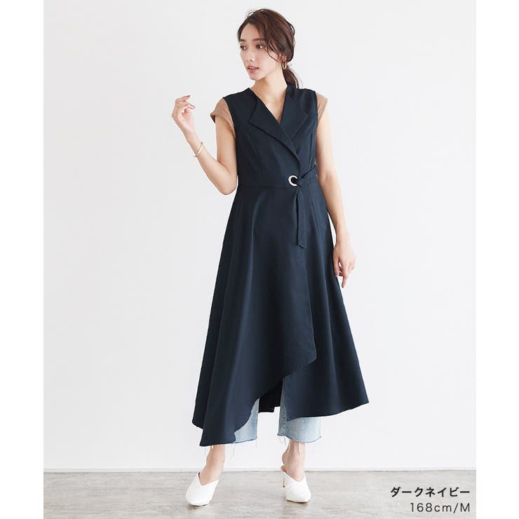 イレヘム ノースリーブ ワンピース ワンピース 羽織 ジレ ベスト