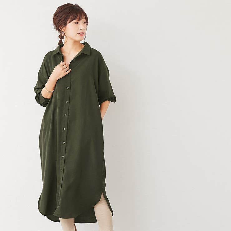 ベルト付きロングシャツ ウエストマーク ウエストベルト ウエストリボン ロング 品番 Prtw Pierrot ピエロ のレディースファッション通販 Shoplist ショップリスト