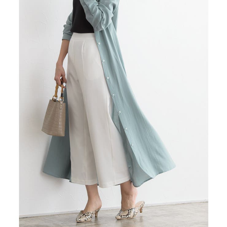 SOÉJU ロングシャツワンピース ベルト付き くすみグリーン 上品シンプル SOÉJU ロングシャツワンピース ベルト付き くすみグリーン 上品