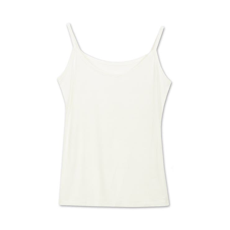 オフホワイト | シンプルキャミ キャミソール タンクトップ インナー レイヤード Uネック | Pierrot