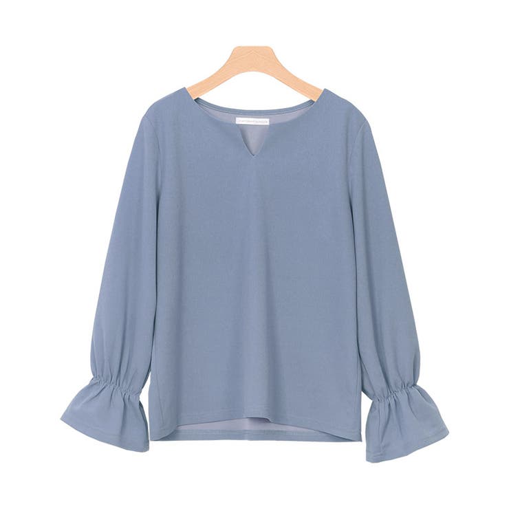 ブルー | キーネックTブラウス ブラウス シャツ | Pierrot