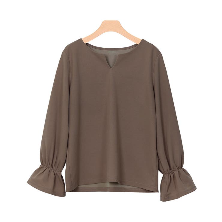 モカ | キーネックTブラウス ブラウス シャツ | Pierrot