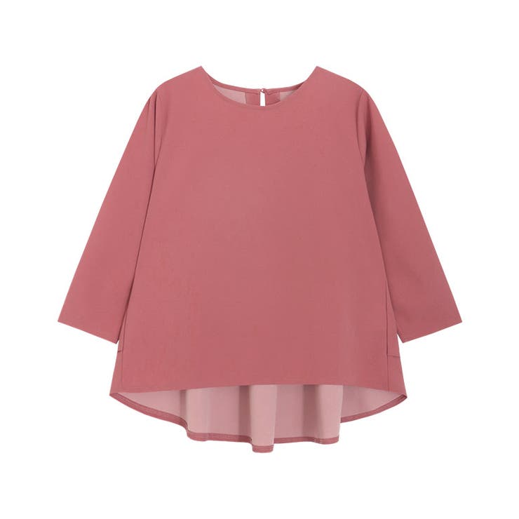 ローズピンク | バックフレアデザインTブラウス 春 ブラウス | Pierrot