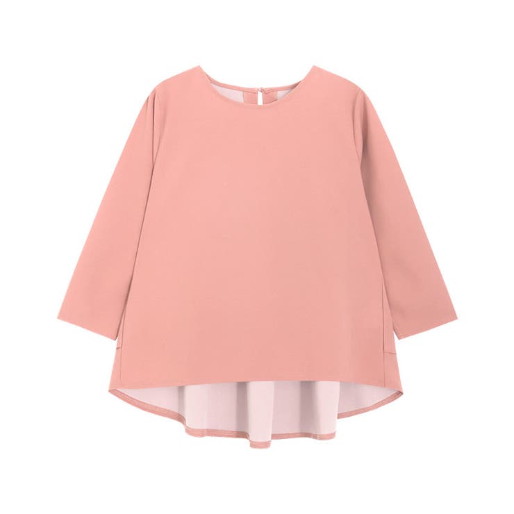 オレンジピンク | バックフレアデザインTブラウス 春 ブラウス | Pierrot