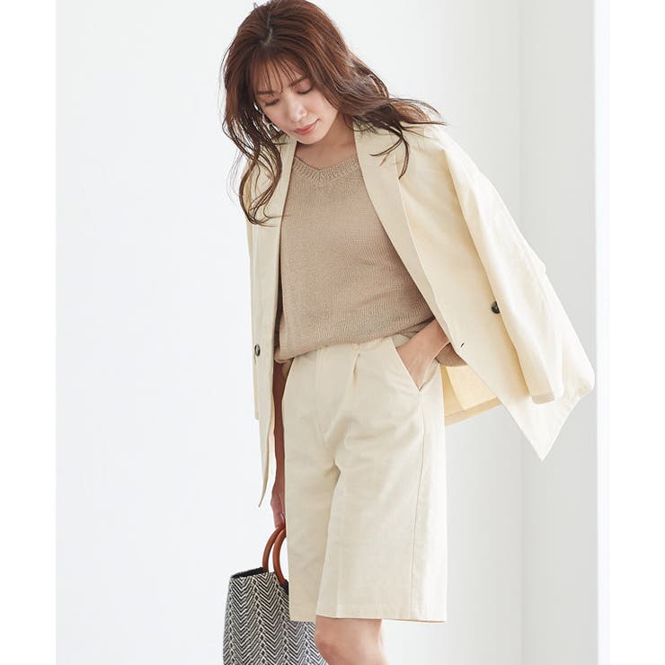 麻混ダブルボタンジャケット ジャケット テーラードジャケット スーツ 麻混 | Pierrot | 詳細画像7 