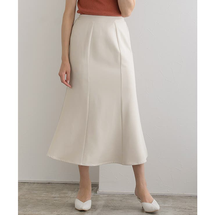 アイボリー | マーメイドスカート フレアスカート スカート ロング丈 無地 | Pierrot