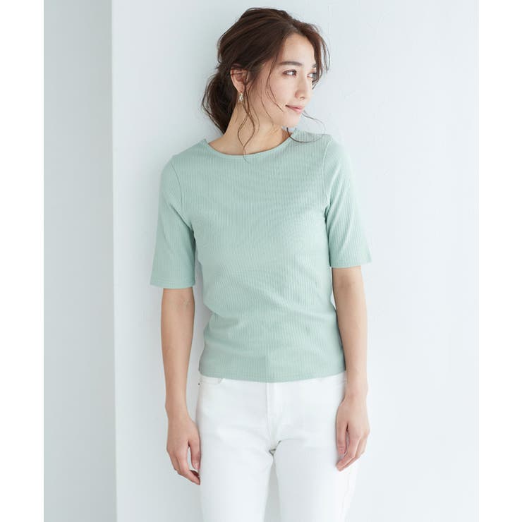 ミント | バックオープンリブカットソー カットソー リブカットソー バックオープン | Pierrot