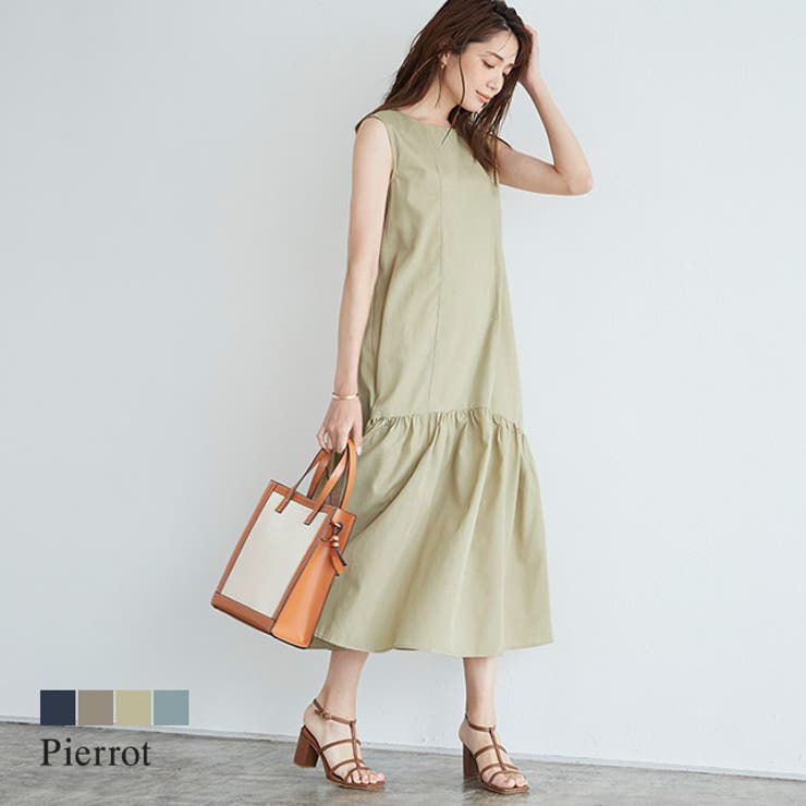 ギャザー切り替えリボンワンピース ワンピース ギャザー 品番 Prtw Pierrot ピエロ のレディースファッション通販 Shoplist ショップリスト