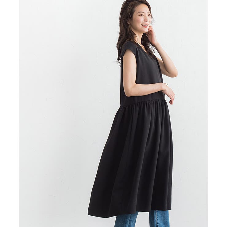 ローウエスト切り替えワンピース ワンピース ローウエスト[品番