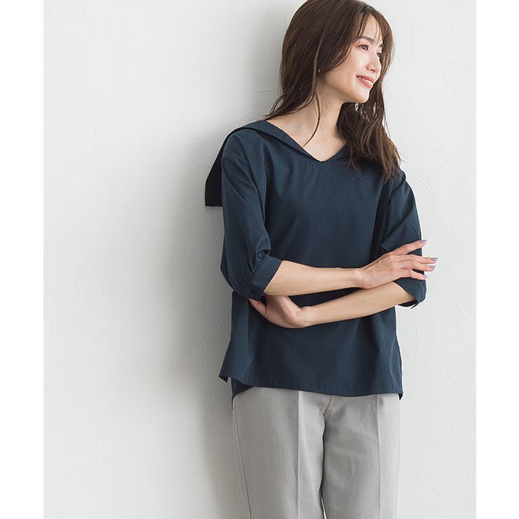 美品2.4万★イウエンマトフ★ラメシアーコットンシルクボリュームスリーブブラウス BPF01_14_14015201502_4700?$